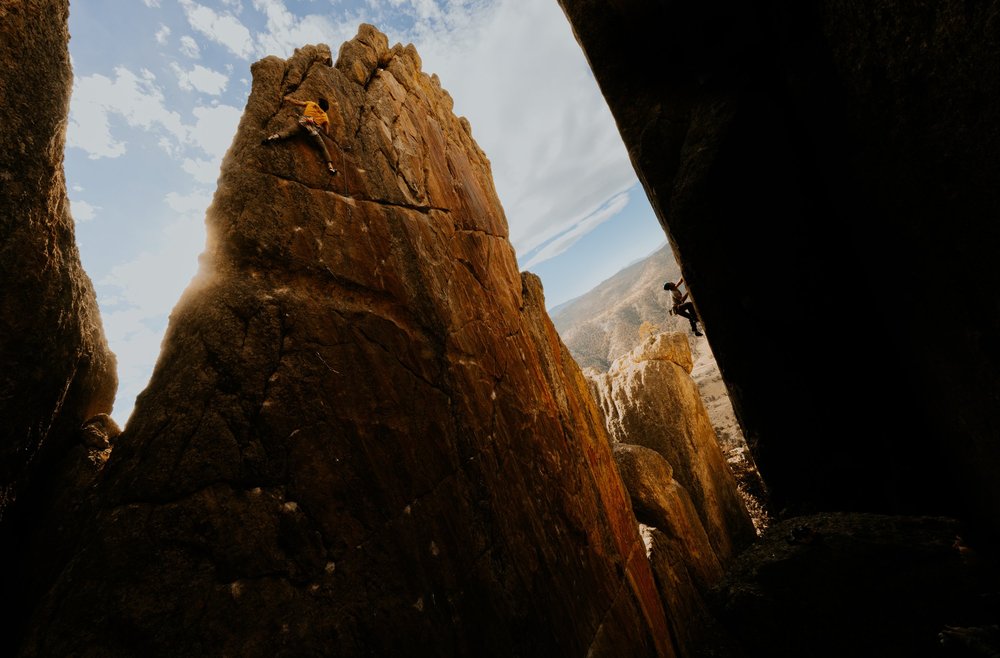 Rock climbing photography